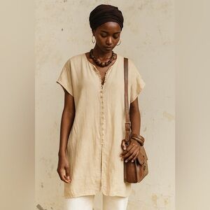 Emanuel Ungaro Cream Button Down Shirt